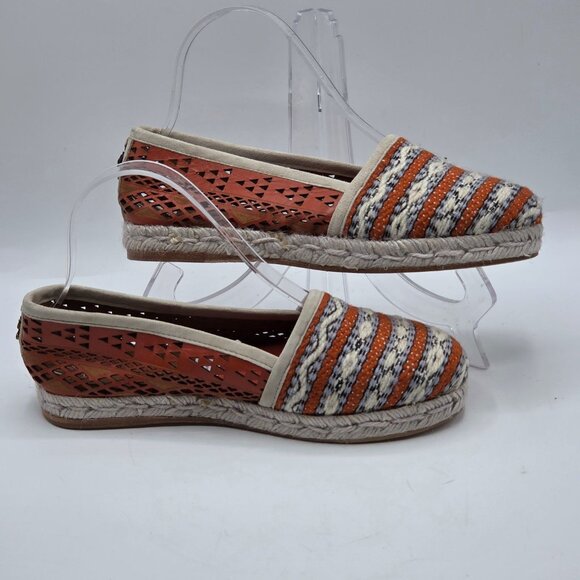Cobra Society Espadrille Flats Molly Wool Leather Tapestry Espadrille NEW 7.5 - Picture 3 of 7